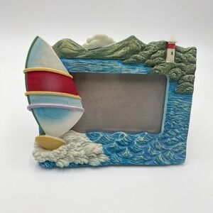 Nautical Sailboat 3D Resin‎ Picture Frame Coastal Lighthouse Ocean Photo Decor